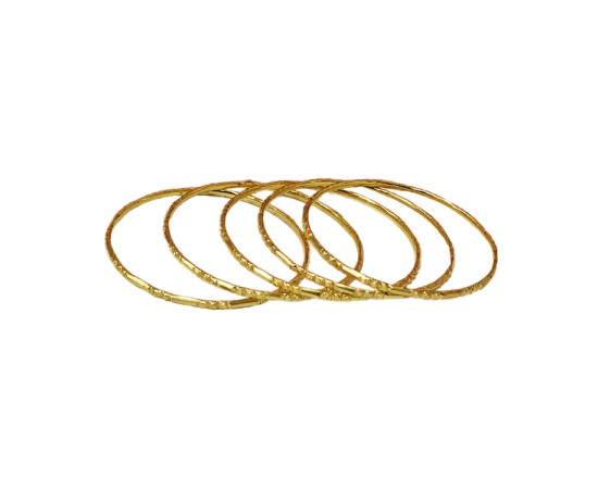 Gold plated plain bangles