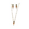 Gold plated chain with pineapple red green stones and beads