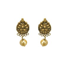 Gold plated small drops with pearl