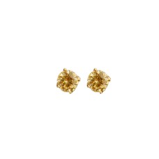 Gold plated stud orange big stone
