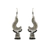 Oxidised Jhumkas with black beads
