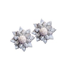 Stud with White Diamond Stone