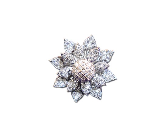 Stud with White Diamond Stone