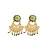 Jhumkas with Green stone