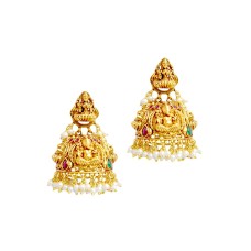 Jhumkas with pearls