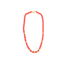 GOLD PLATED WITH RED BALL NECKLACE 