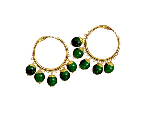 loop with green pearls