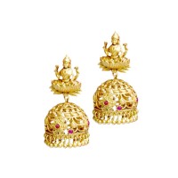 Jhumkas red and green stone