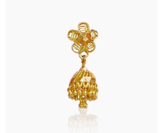 Jhumkas with Gold beads and umbrella model
