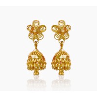 Jhumkas with Gold beads and umbrella model