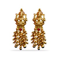 Jhumkas with Gold Beads