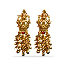 Jhumkas with Gold Beads