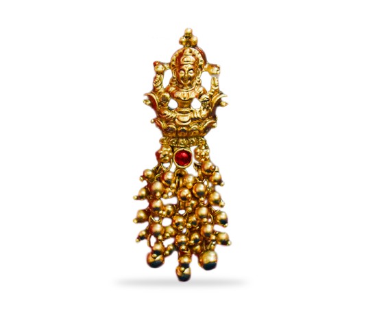 Jhumkas with Gold Beads