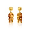 Gold Plated Jhumkas with umbrella model and Beads