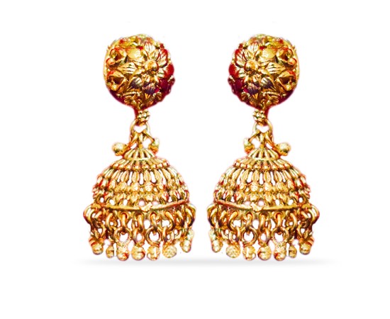 Jhumkas with beads
