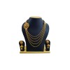 Gold Plated three layer Necklace With Flower Design
