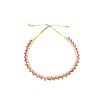Gold Plated Necklace With Small Pink White Stones