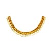 Gold Plated Big Box Necklace With Yellow Stones