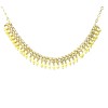 Gold Plated Necklace With White Stones & Pearls