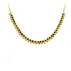 Gold Plated Round Necklace With Black Stones