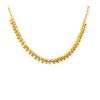 Gold Plated Round Necklace With White Stones