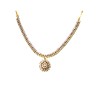 Gold Plated Necklace With White Stones