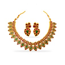 Gold Plated Necklace With Manga Design