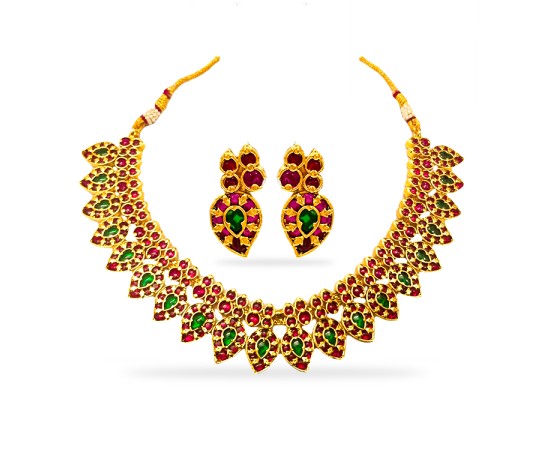 Gold Plated Necklace With Manga Design