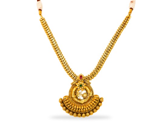 Gold Plated Necklace With Single Dollar