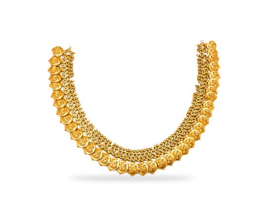 Gold Plated Kaasu Maalai Necklace