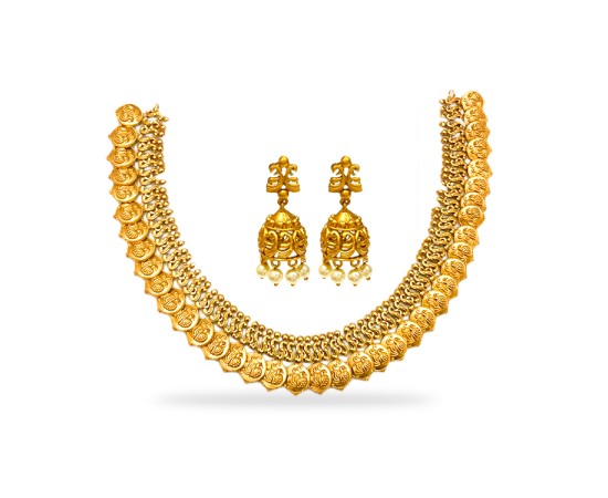 Gold Plated Kaasu Maalai Necklace