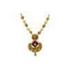 Gold Plated Necklace With Diamond Red Stone