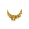 Gold Plated Choker Necklace With White Pearls