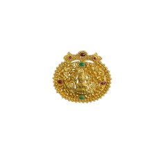 Gold plated with red and green stone doller
