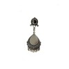 Oxidised long mirror jhumkas 