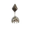 Oxidised small classic casual jhumkas 