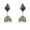 Oxidised small classic casual jhumkas 