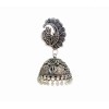 Oxidised classic jhumkas with peacock 