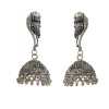 Oxidised jhumkas with parrot design