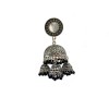 Oxidised Jhumkas with black beads