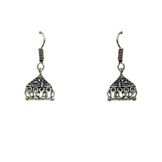Oxidised classic casual small jhumkas 