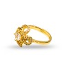 Gold Plated Ring With Flower Design