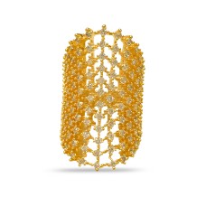 Gold Plated Ring With Small White Stones