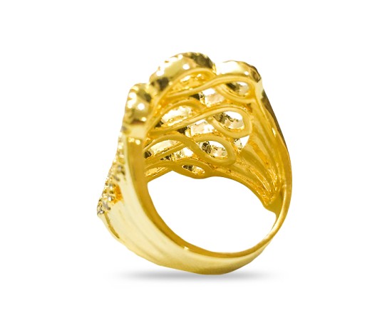 Gold Plated Ring With Infinity Design