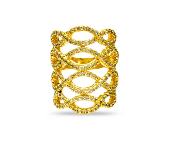 Gold Plated Ring With Infinity Design