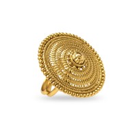 Gold Plated Ring With Big Round Design