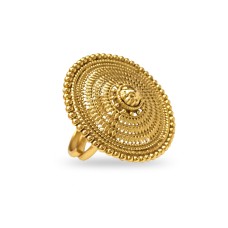 Gold Plated Ring With Big Round Design