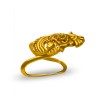 Gold Plated Ring With Golden Peacock