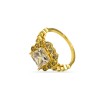 Gold Plated Ring With White Stone