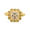 Gold Plated Ring With White Stone